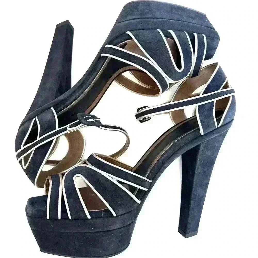 Marni Blueblack Mary Jane Shoes Size 41